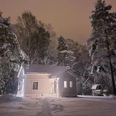 Pieni Saneerattu Hirsitalo Koskenpartaalla Lapinjärvi Exterior photo